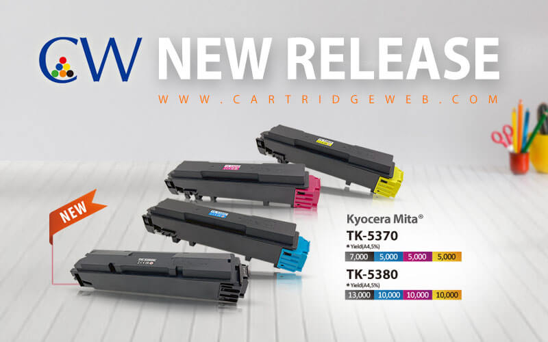 New Release Kyocera Mita TK-5370/5380 Compatible Toner Cartridges from CW