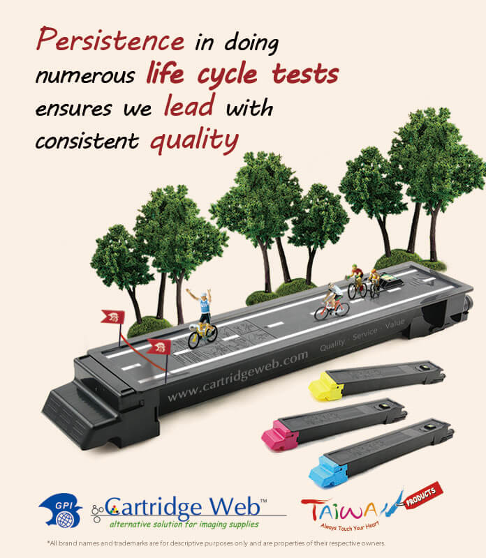 Persistence in Doing Numerous Life Cycle Tests Ensures Cartridge Web Lead with Consistent Quality.