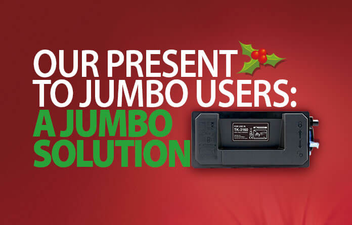 Jumbo Present to Jumbo Users: TK-3160 Compatible Toner in Extra High Yield