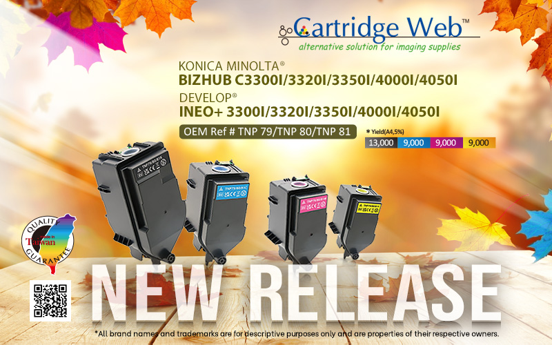 New Release Konica Minolta Compatible Toner Cartridges for BIZHUB C3300I/3320I/3350I/4000I/4050I Printer