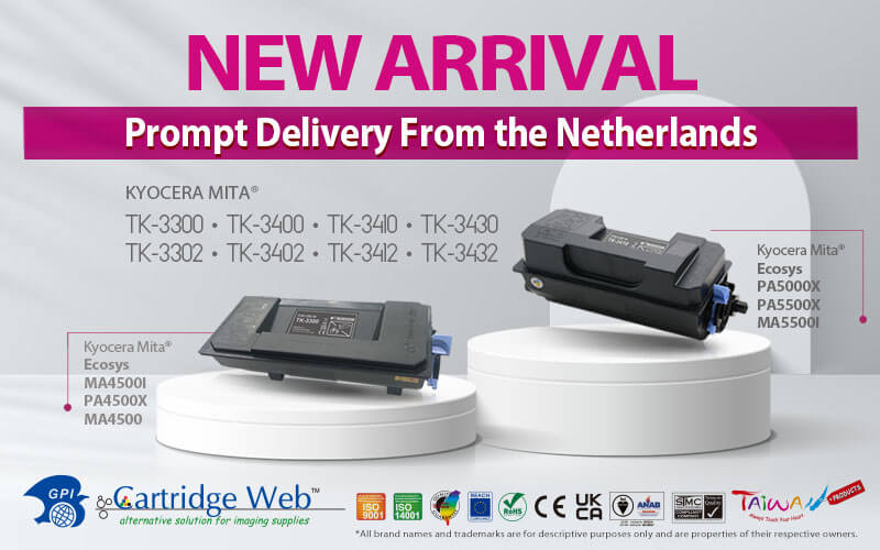 New Arrival of TK-3400, TK-3410, TK-3430 Compatible Toner in the CW Netherlands Warehouse
