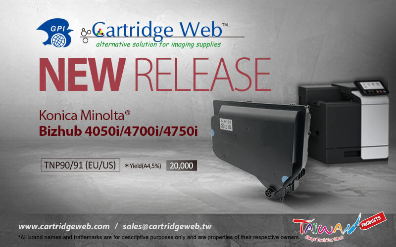 Cartridge Web New Releases Konica Minolta Bizhub 4050I/4700I/4750I Compatible Toner Cartridge