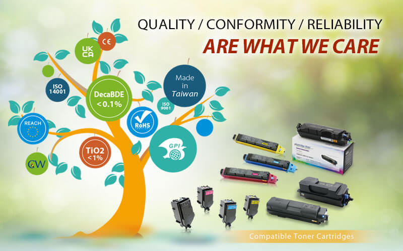 Cartridge Web is a Compliant RoHS, DecaBDE, and REACH Toner Cartridge Manufacturer
