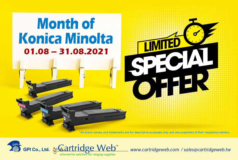 CW's Konica Minolta Compatible Toner Cartridges Limited Offer Only in August!