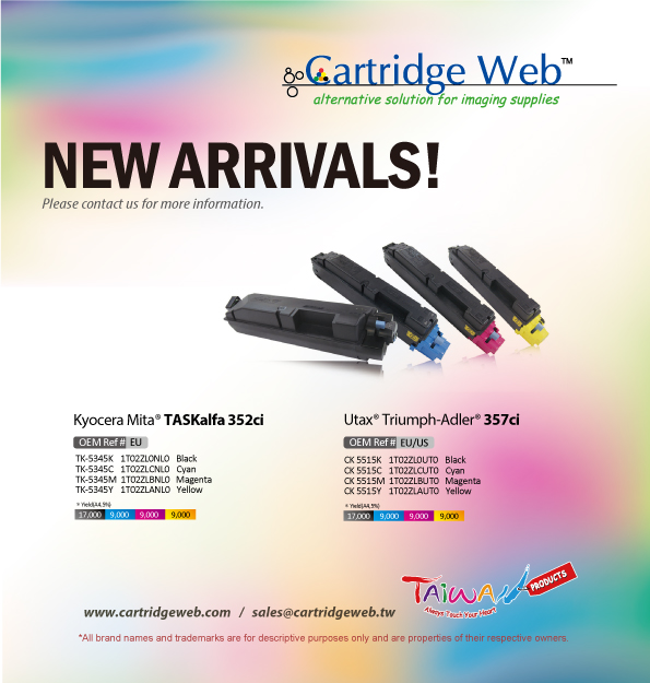 New Arrival TK5345 and CK5515 Toner Cartridges New Arrival TK5345 and CK5515 Toner Cartridges
